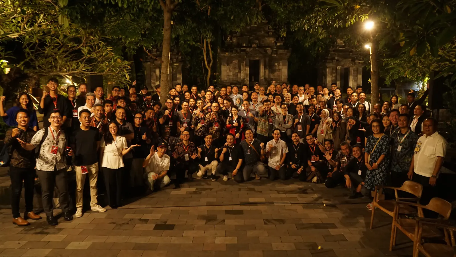 A large group photo of attendees